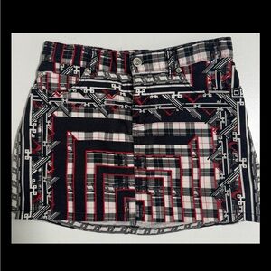 Versace Versus S Skirt Black Mini Glam Denim Skirt White Urban